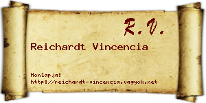 Reichardt Vincencia névjegykártya